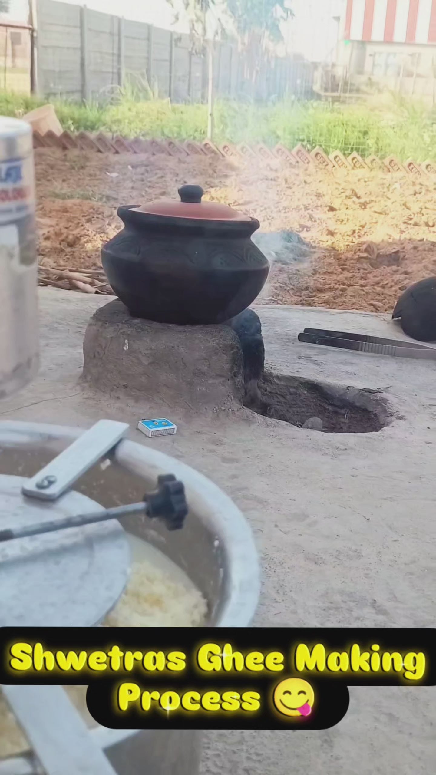 Load video: Shwetras Bilona Desi Ghee Making Process